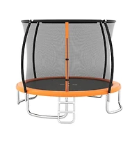 Ruie Outdoor Recreational Trampoline with Safety Enclosure Net Ladder