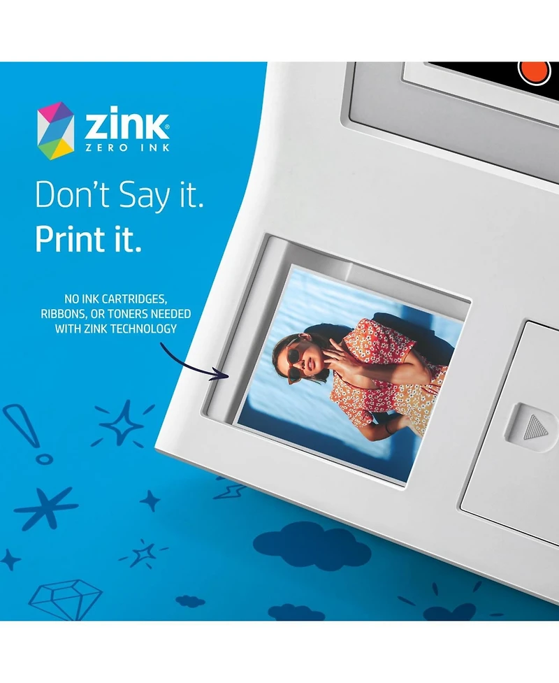 Hp 3.5" x 4.25" Sticky-Backed Zink Photo Paper (-Pack