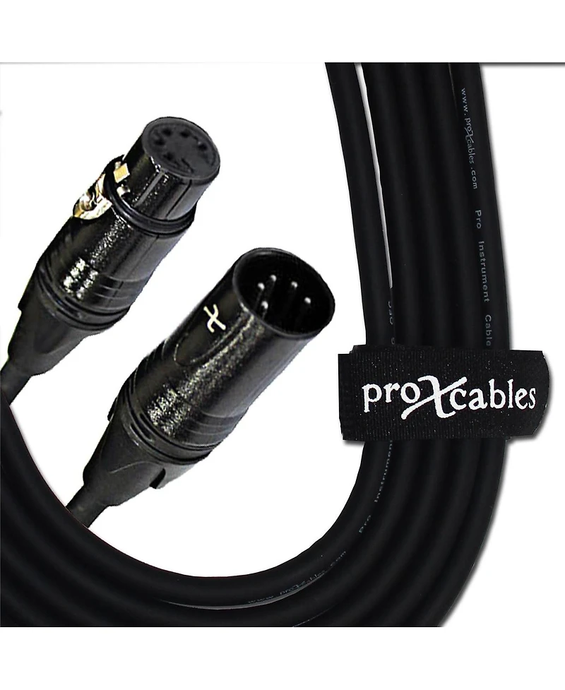 ProX Xc-5PDMX03 3' 5-Pin DMX XLR5-m to XLR5-f High Performance Cable