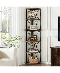 Slickblue Modern Corner Shelving Unit for Living Room and Office