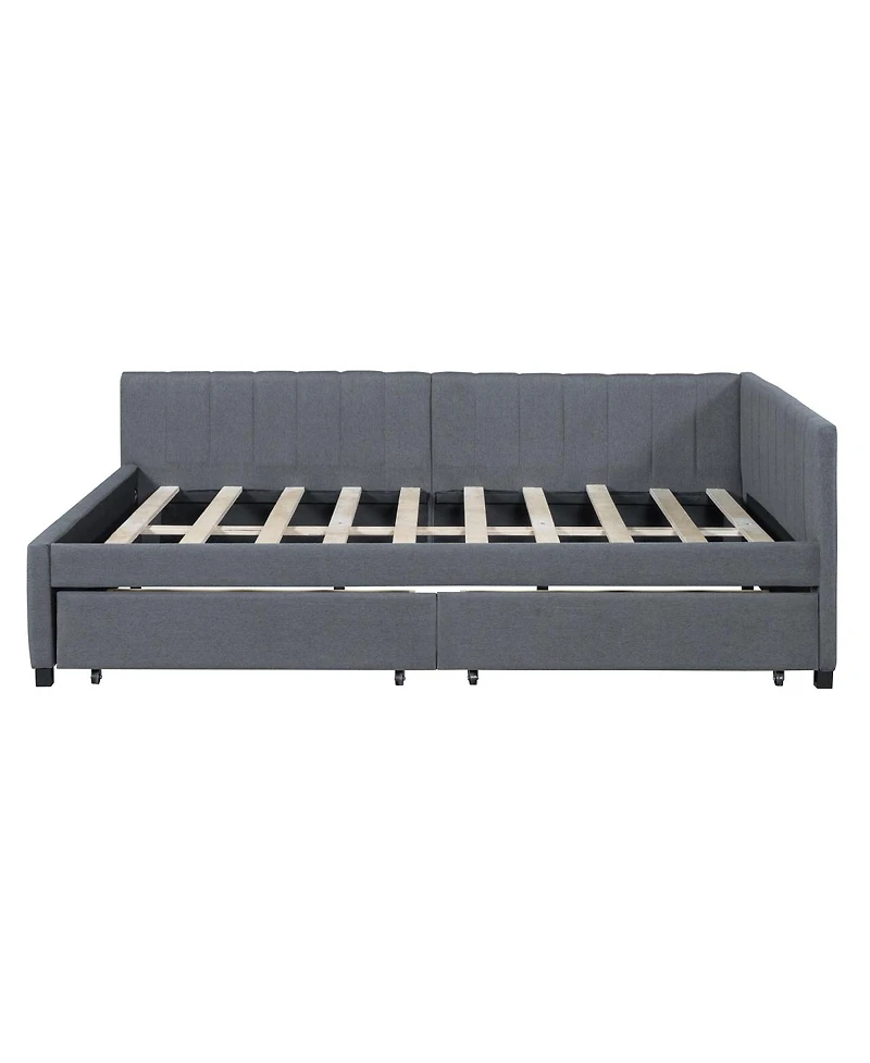 Streamdale Furniture Upholstered Daybed with 2 Storage Drawers