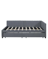 Streamdale Furniture Upholstered Daybed with 2 Storage Drawers