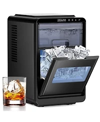 Cowsar Crescent Ice Maker Countertop, 27Lbs/24H, Self-Cleaning