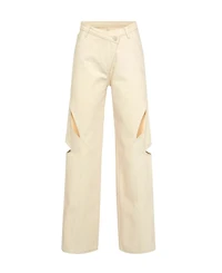 Jendue Women's Chaby Chic Cut-Out Denim Jeans - Unique and Stylish
