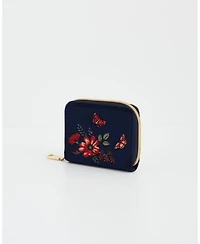 Fable England Women's Floral Velvet Purse