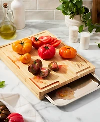 Zwilling Bamboo Cutting Board With Tray 17" x 14"
