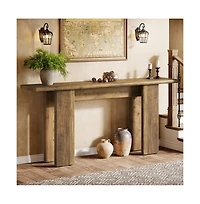 Slickblue Mid-Century Modern Sofa Console Table for Entryway and Behind Couch
