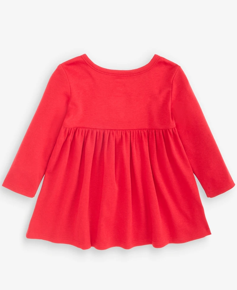 First Impressions Baby Girls' 0M-24M Long-Sleeve Bows Dress, Macy's Exclusive