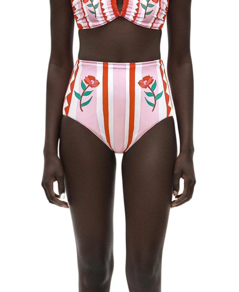 Jessie Zhao New York Women's Jungle Rose Reversible Bikini Bottom