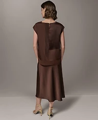 Donna Karan New York Petite Crewneck Sleeveless Blouse