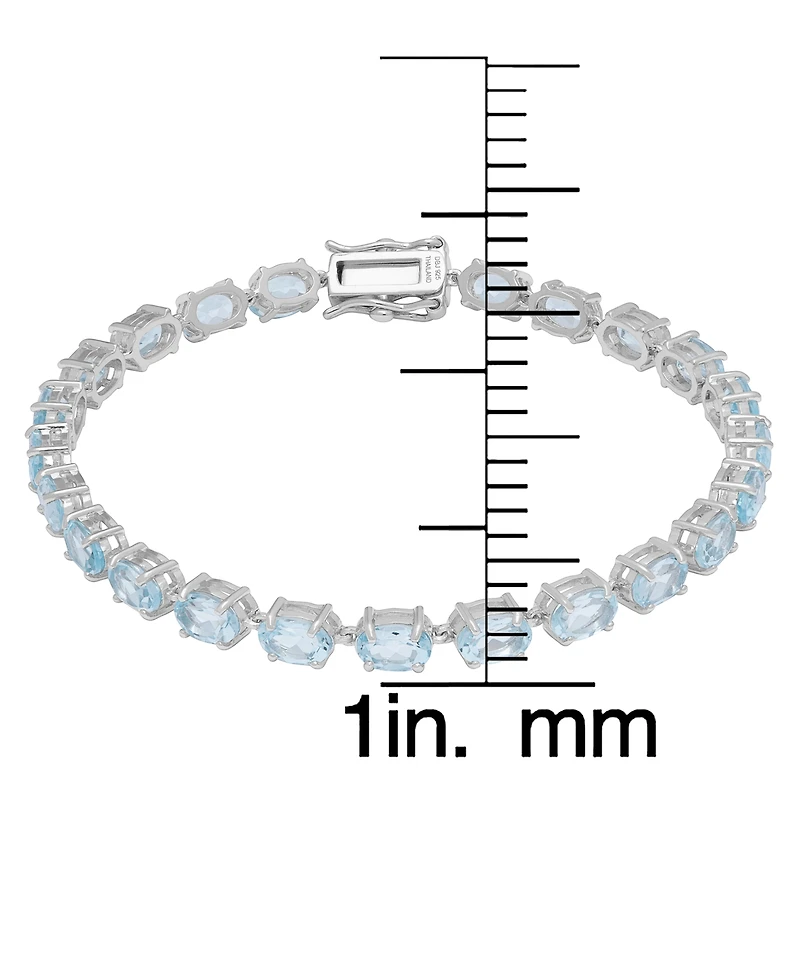 Macy's Blue Topaz (13.11 ct. t.w.) Bracelet in Sterling Silver