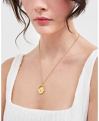 Fable England Gold Sun and Moon Spinner Necklace
