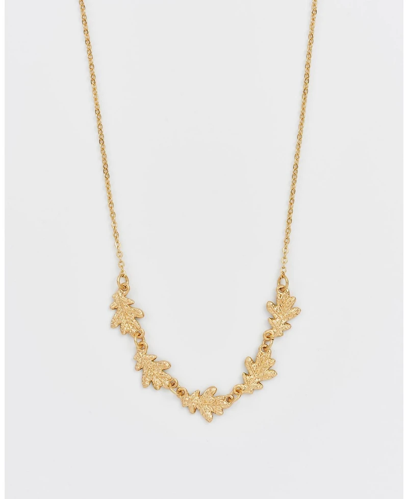 Fable England Oak Leaf Gold Choker
