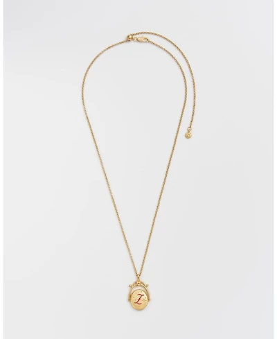 Fable England Z Initial Zigzag Clover Spinner Chain Necklace