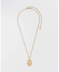 Fable England Z Initial Zigzag Clover Spinner Chain Necklace