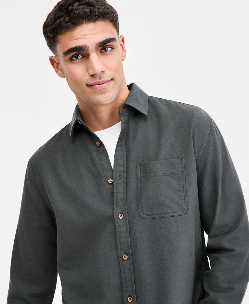 Sun + Stone Men's Steven Long-Sleeve Shirt, Macy's Exclusive