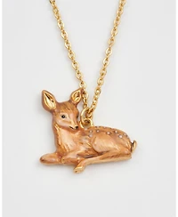 Fable England Resting Fawn Gold Chain Necklace