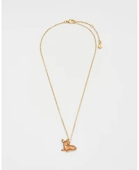 Fable England Resting Fawn Gold Chain Necklace