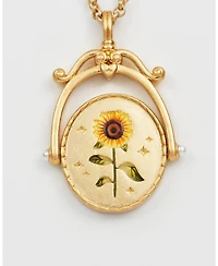 Fable England S Initial Sunflower Gold Spinner Chain Necklace
