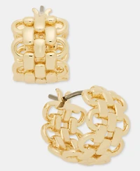 Lauren Ralph Gold-Tone 12mm Huggie Earrings