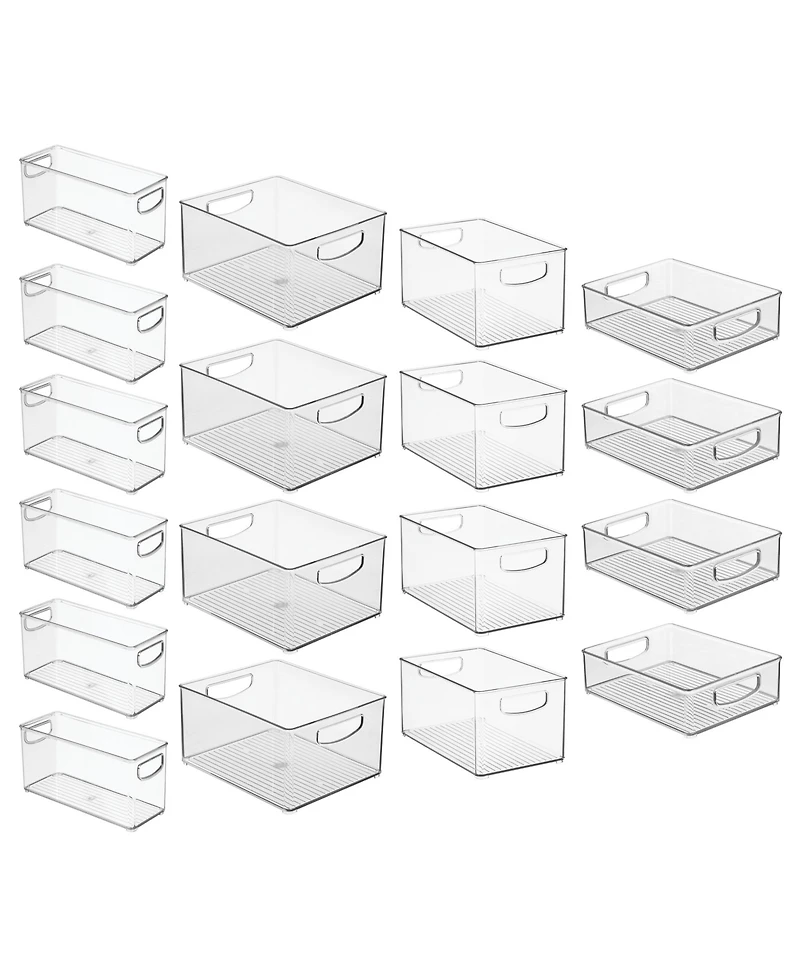 iDesign , 18-Piece Clear Bin Organization Set
