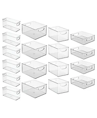 iDesign , 18-Piece Clear Bin Organization Set