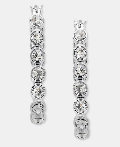 Givenchy Pave Oval Hoop Earrings