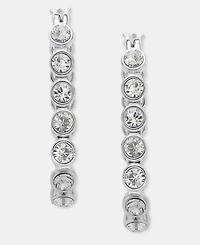 Givenchy Pave Oval Hoop Earrings