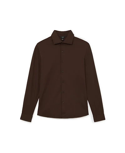 Reiss Men's Half-Button Cable-Knit Wool Shirt