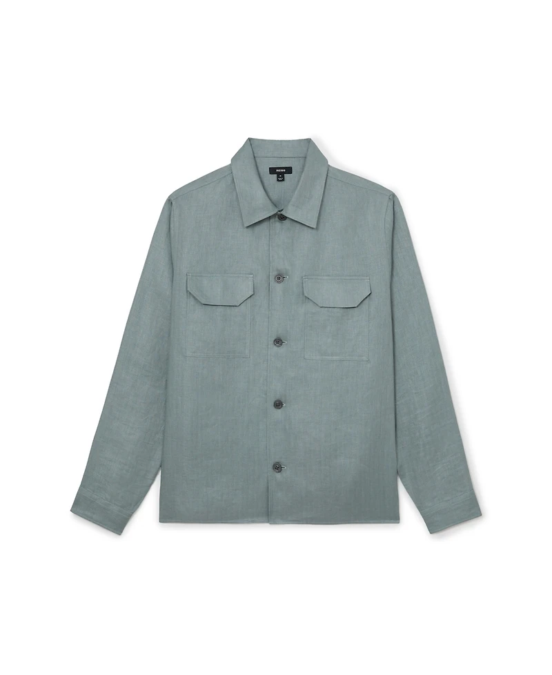 Reiss Men's Polasio Herringbone Stripe Overshirt
