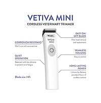 Wahl Professional Animal Vetiva Mini Cordless Veterinary Trimmer