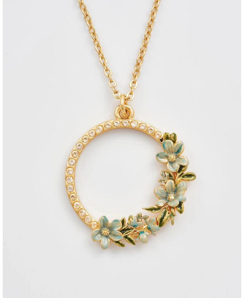 Fable England Gold Floral Wreath Necklace