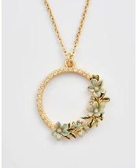 Fable England Gold Floral Wreath Necklace