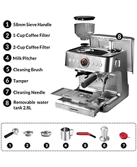 gaomon 20 Bar Professional Coffee Maker, Espresso Coffee Machine, Built-in Coffee Grinder