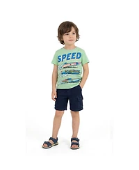 Andy & Evan Little Boys and Speed Boat Graphic Tee