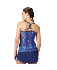Free Country Women's Macrame Back Tankini Top