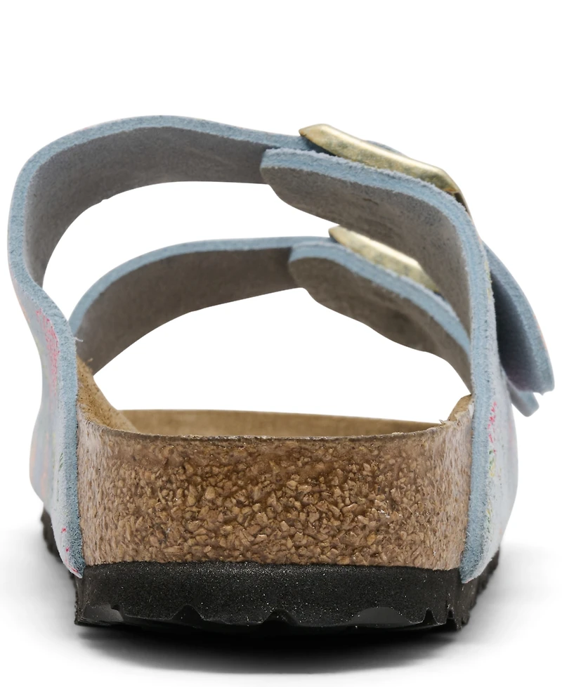 Birkenstock Women's Arizona Flower Print Suede Leather Sandals from Finish Line