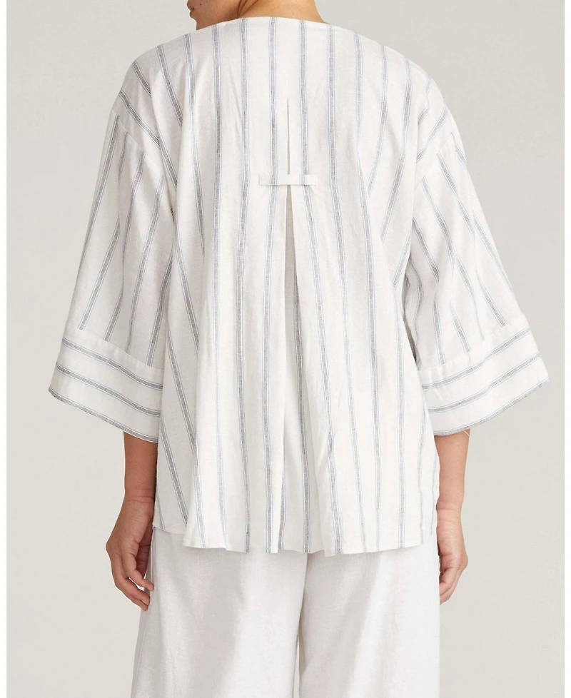 Universal Standard Plus Elio V-Neck Linen Top