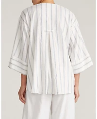 Universal Standard Plus Elio V-Neck Linen Top