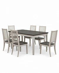 Dawnwood 7-Piece Wood Dining Table and Side Chair Set