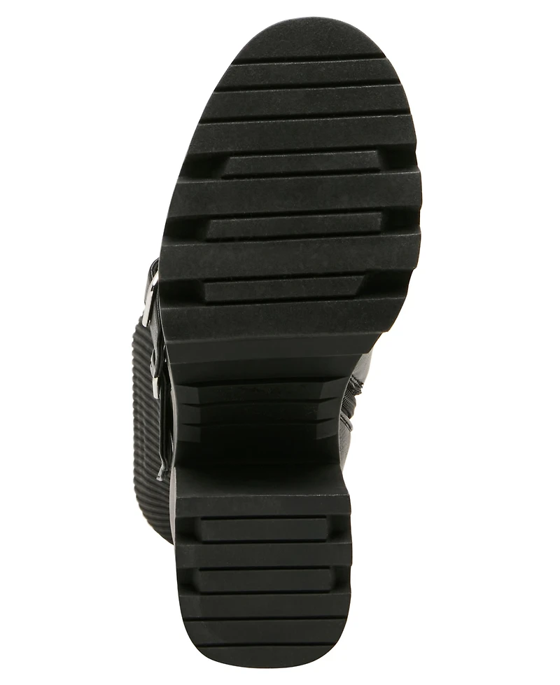 Madden Girl Women's Kuddle Buckle Platform Lug Knit Boots