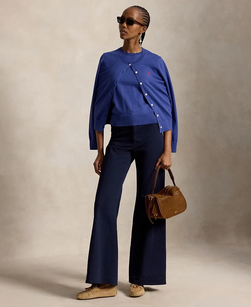 Polo Ralph Lauren Women's Crewneck Button-Up Cardigan Sweater