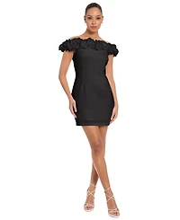 ivy + blu women's off-the-shoulder stretch sheath dress