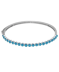 Macy's Blue Topaz (2.31 ct. t.w.) Bangle Bracelet in Sterling Silver