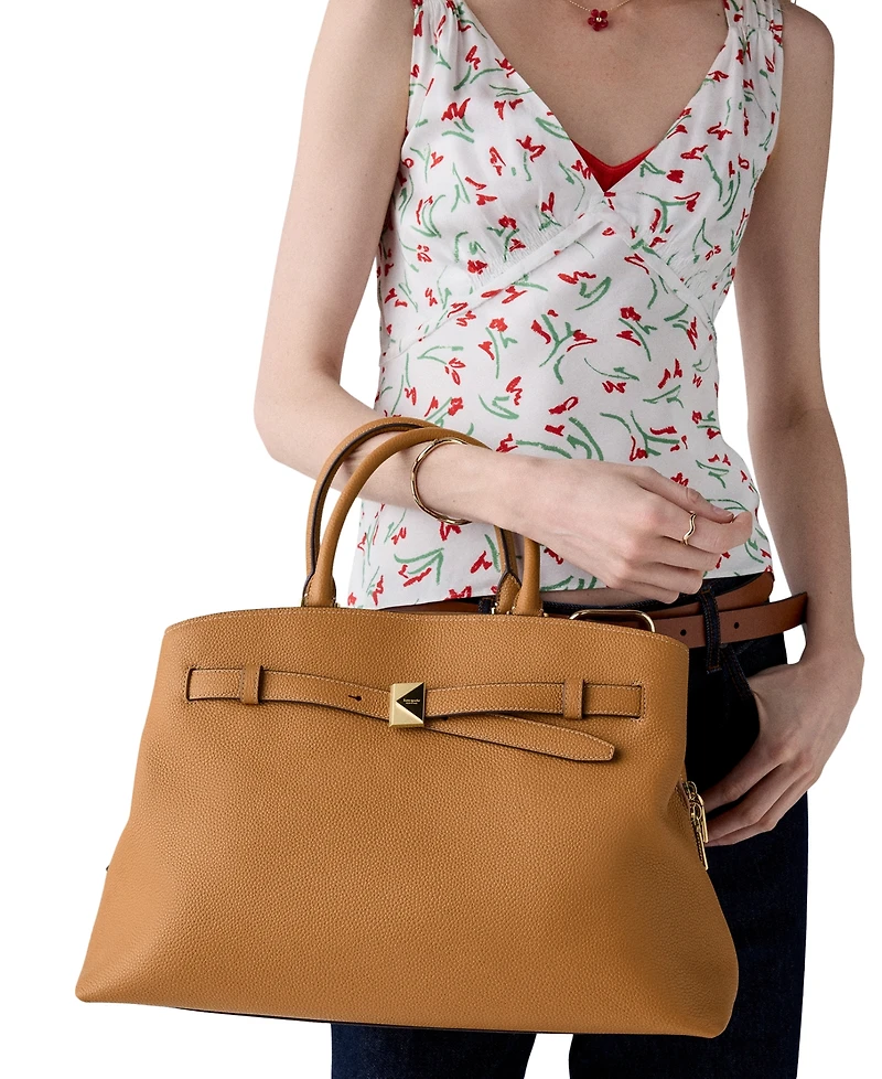 kate spade new york Deco Large Pebbled Leather Satchel