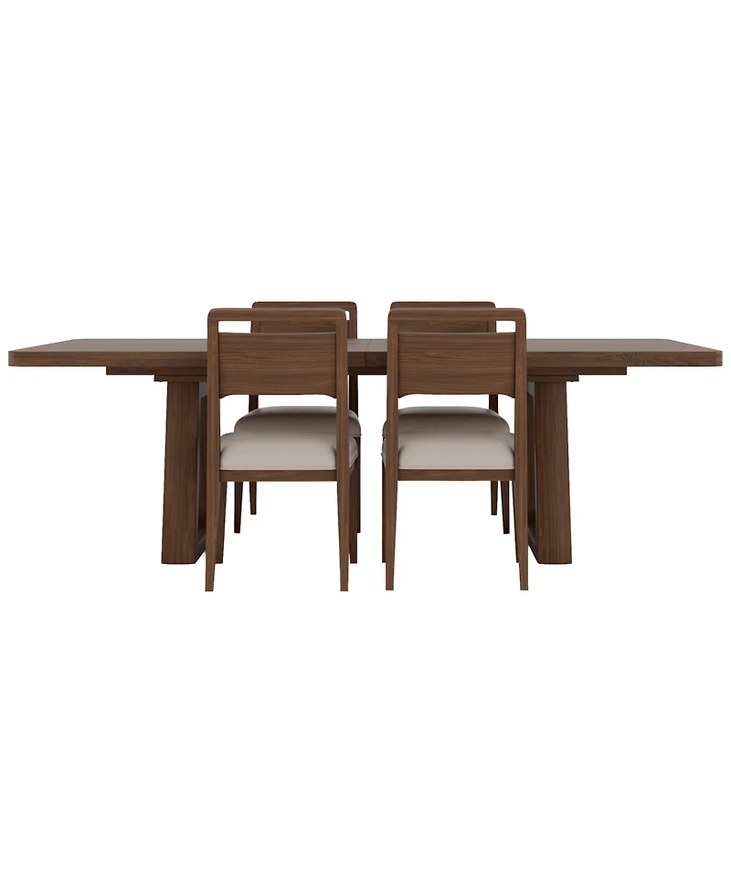 Amelie Rectangular 5-Piece Wood Dining Set (Table and 4 Wood Side Chairs)