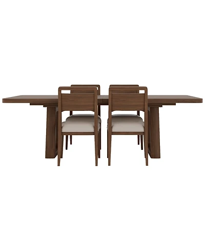 Amelie Rectangular 5-Piece Wood Dining Set (Table and 4 Wood Side Chairs)