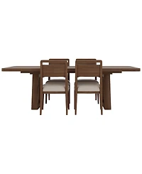 Amelie Rectangular 5-Piece Wood Dining Set (Table and 4 Wood Side Chairs)
