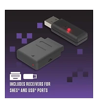 Retro-Bit Legacy16 2.4GHz Wireless Controller for Snes, Switch, and Usb Devices - Onyx