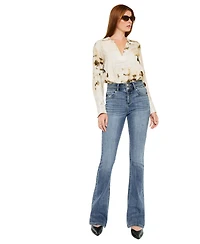 KanCan Women's Raven High Rise Skinny Bootcut Jeans